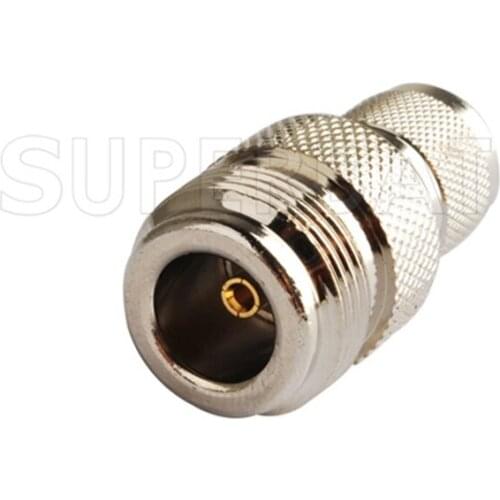 Superbat 5pcs Mini-UHF to N Adapter Mini-UHF Plug to N Jack Straight RF Coaxial Connector