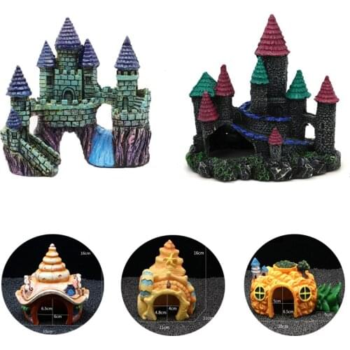 Fish tank Aquarium Castle resin Decoration Castle Tower Ornaments Fish tank Aquarium Landscaping Decoration Accessories