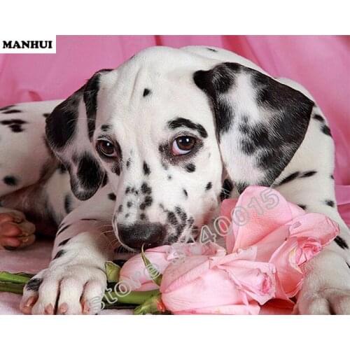 Diy 5D Resin Diamond Painting Cross Stitch Full Diamond Embroidery dog Pattern Rhinestone Pasted Paintings Needlework BFC041