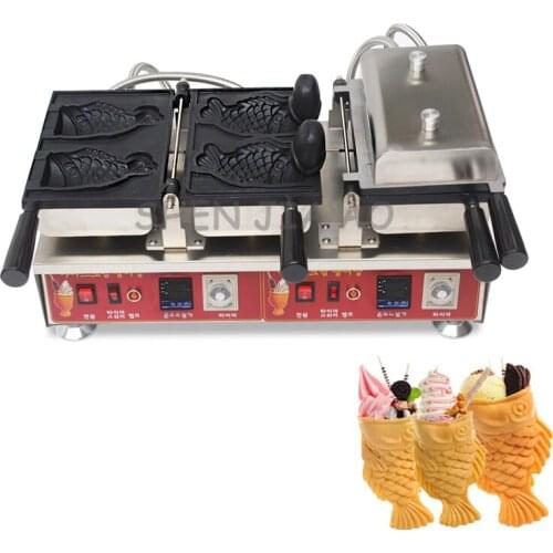 Digital display electric heat open snapper Fish-shape Pancake machine commercial ice cream snapper bread machine 110V-220V 3200W