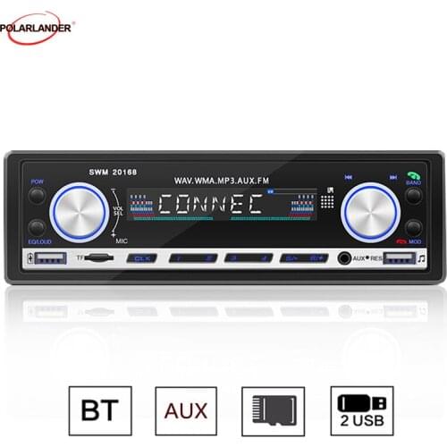 Car Radio 1 Din MP3 MP3 Player Mobile Phone Charging Dual Systems Bluetooth 4.0 2 USB Hands-free Call Support TF Card AUX FM