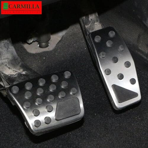 AT Car Pedals for Jeep Compass 2017-2021 Renegade BU 2015-2021 Accelerator Brake Pedal Footrest Pedals Cover Pads Accessories