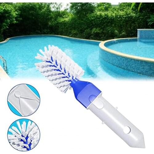 Cleaning Brush Practical Long Handle Plastic Portable Handheld Durable Swimming Pool Brush for Outdoor SPA Tub Cleaner Tools
