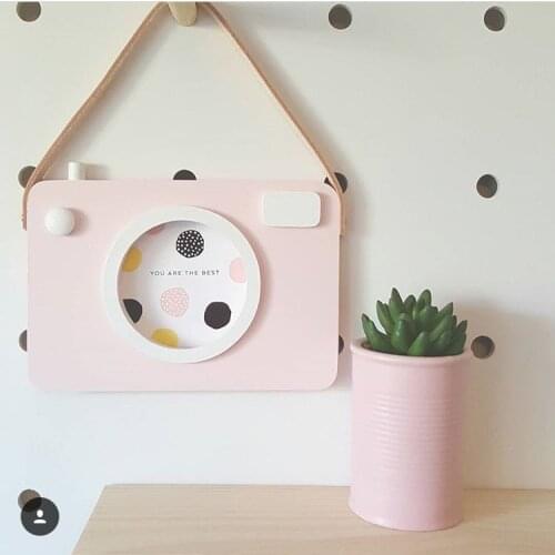 Baby Kids Cute Wood Camera Toys Children Room Wall Decoration Fashion Safe Natural Toys Birthday Christmas Gift 20x14CM