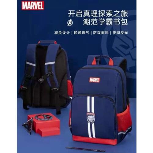Disney Marvel School bags For Boys Primary Student Shoulder Orthopedic Backpack Spider Iron Man Captain America Birthday Gifts