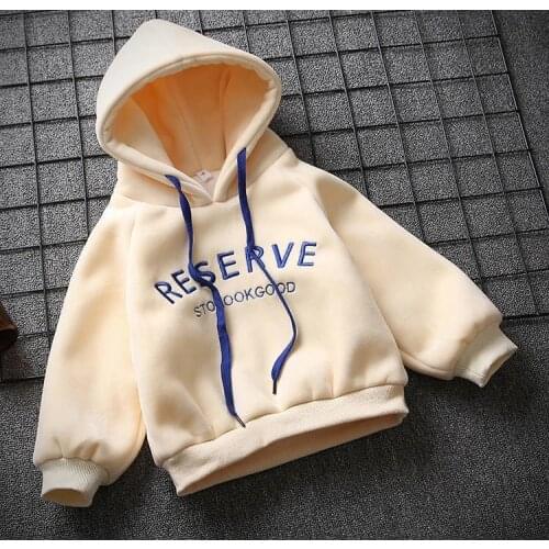 Baby Boys Girls Winter Plus Velvet Warm Coat Teenage Comfortable Outdoor Jacket School Kids Cotton Hoody Top Toddler Baby Clothe