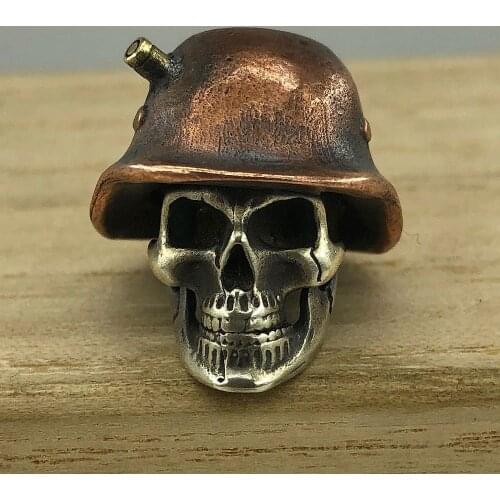 Homir EDC Brass Knife Pendant Umbrella Cord Pendant Flashlight Pendant Finger Tiger Pendant Skull