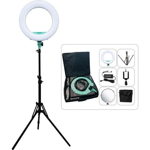 Yidoblo QS-480SII Photography Ring lamp 18" 480PCS LED Ring Light Warm & Cold Color Adjustable Ring Lamp + handbag + tripod