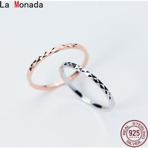 La Monada Size4-19 Beautiful Women Ring 925 Silver Minimalist Rings For Women 925 Silver Fine Jewerly Rings Woman On Finger
