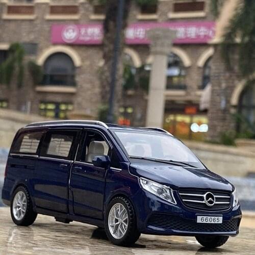 1:32 V260 Alloy MPV Car Model Diecasts Metal Toy Business Purpose Vehicles Car Model Simulation Collection Sound Light Kids Gift