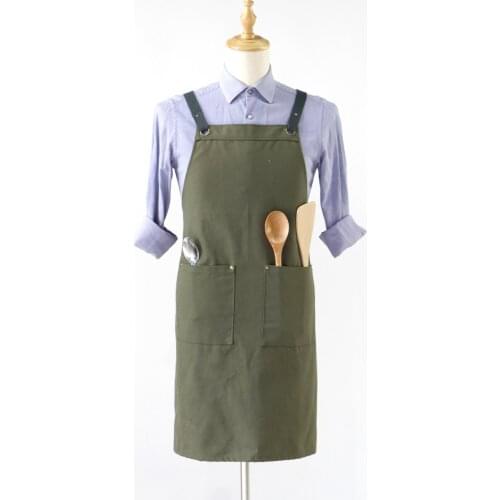 Fashionable Practical Light Soft Canvas Apron Antifouling Canvas Apron Fashion Barista Milk Tea Flower Shop Dropshipping