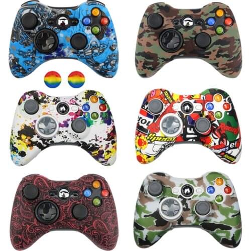Silicone Case Cover For Xbox 360 Gamepad Soft Rubber Shell Cover For Xbox360 Controller Gel Caps Accessories Thumb Grips