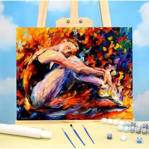 Resting Ballerina DIY Paint By Numbers Package Acrylic Paints 40*50 Canvas Pictures Home Decor For Handicraft