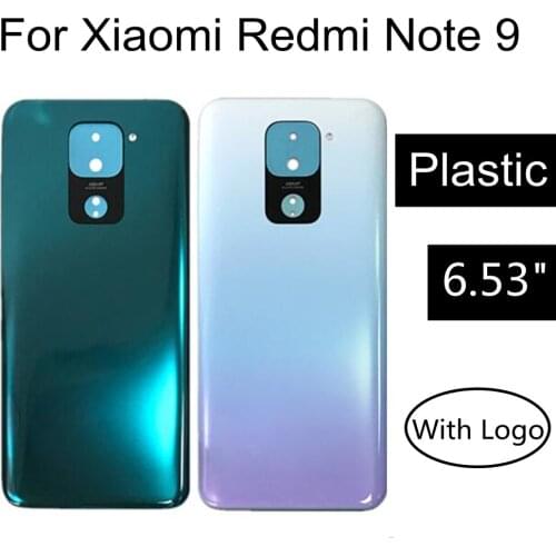 6.53" NEW For Xiaomi Redmi Note 9 Back Battery Cover Note9 Rear Door Housing Case for Redmi Note9 Battery Cover Replacement