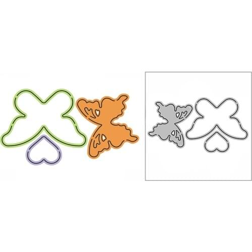 New Love Heart Butterfly Craft Embossing Mold 2021 Metal Cutting Dies for DIY Decor Scrapbooking Album Card Making No Stamps