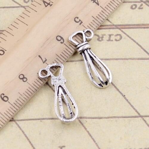 20pcs Charms Eggbeater Whisk Kitchen Cooking 13x20mm Tibetan Silver Color Pendants Antique Jewelry Making DIY Handmade Craft