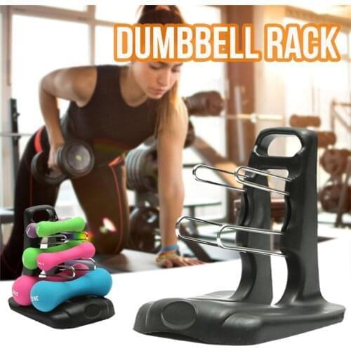 Portable household three-tier dumbbell rack, family yoga fitness exercise weight lifting tower