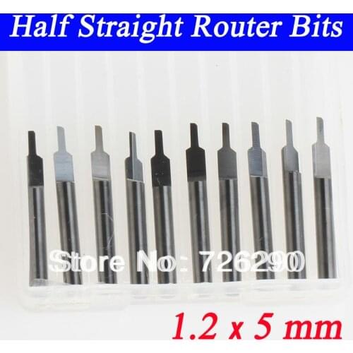 10pcs 3.175*1.2*5mm Straight Cutter,Carbide Cutting Tools,Engraving Bits,CNC Router Bits,Tool Bit on PVC,Wood,Machine