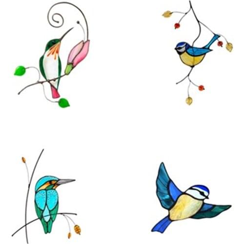 Hummingbird Bird Anti-Collision PVC Window Wall Stickers Clings Home Decor
