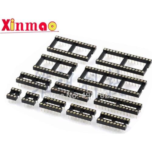 10PCS Round Hole IC socket Connector DIP 6 8 14 16 18 20 24 28 40 pin Sockets DIP6 DIP8 DIP14 DIP16 DIP18 DIP20 DIP28 DIP40 pins