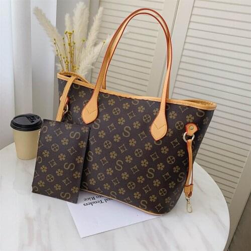 Luxury Designers Travel Shoulder Bag For Women Fashion Flower Pattern Casual Party Handbag Girl Retro Leather Shopping Tote Bag