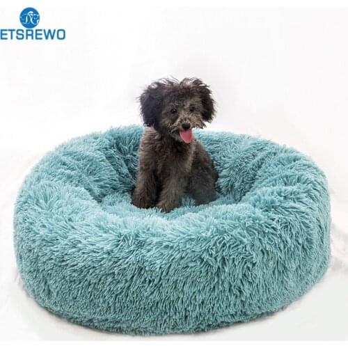 Luxury Soft Plush Dog Bed Round Shape Sleeping Bag Kennel Cat Puppy Sofa Bed Pet House Winter Warm Beds Cushion Superior Comfort