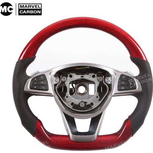 CARBON FIBER STEERING WHEEL 100% REAL CARBON COMPATIBLE WITH Benz W205