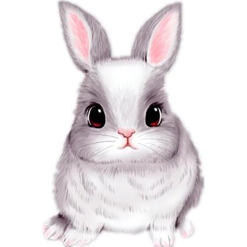 S50371# 13CM/15CM/17CM Personality PVC Decal Rabbit Waterproof Car Sticker on Motorcycle Laptop Decorative Accessories