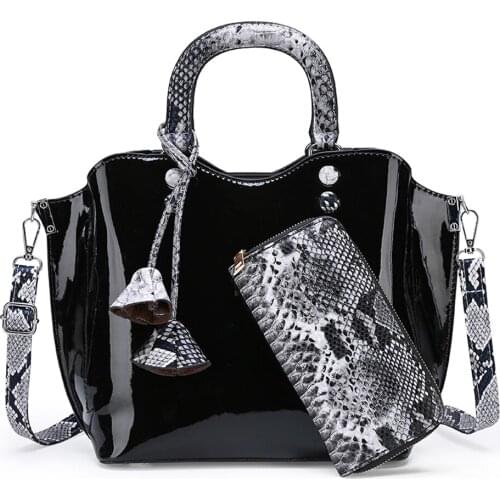 2 Sets Women Bag Leather Totes Designer Brand Handbag Fashion Alligator Top-handle Bag High Quality Lady Composite Shoulder Bag