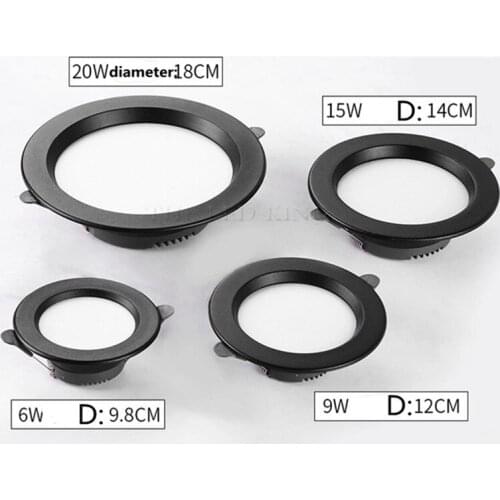 10pcs/lot led downlight 18W 15W 12W 9W 7W 5W 3W 220V / 110V ceiling lamp recessed downlights round led panel light free shipping