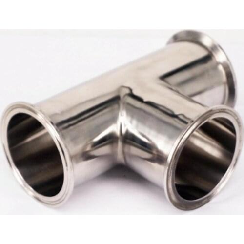 Tube O/D 76mm Tri Clamp 3" Ferrule O/D 91mm Tee 304 Stainless Steel Sanitary Connector Pipe Fitting