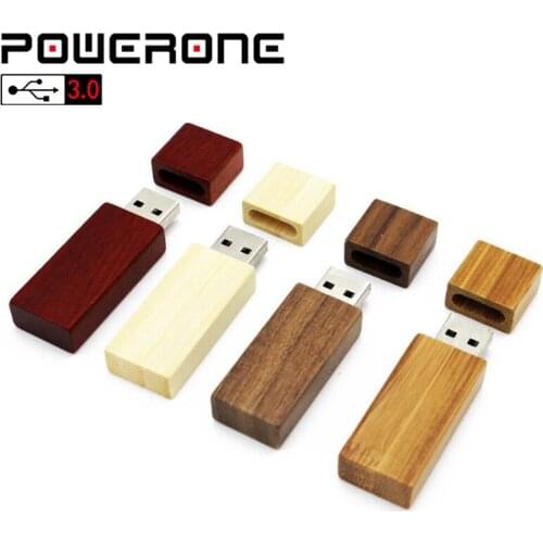 POWERONE USB 3.0 ( 1pcs free custom logo) Wooden maple usb flash drive pen drive 4GB 16GB 32GB 64GB memory stick customer LOGO
