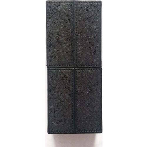 High quality square pu barrels cosmetic brushes set 's container black PU box 20pcs brush kits handle