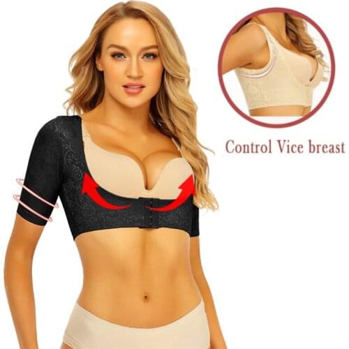 Womens Underbust Sexy Corset Support Chest Bustier Short Sleeve Slimming Shaper Underwear With Push Up Body Lingerie Top Blouse