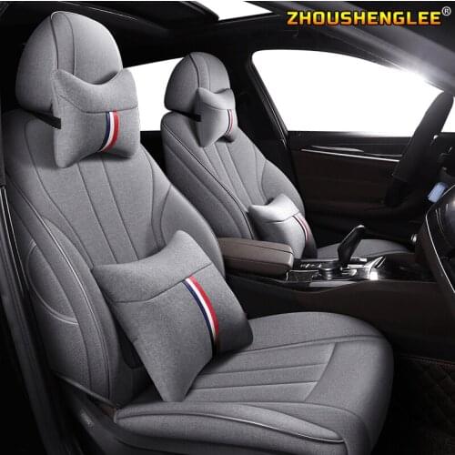 ZHOUSHENGLEE Custom FLAX car seat cover For SUZUKI Swift S-CROSS SX4 Alto Alivio Vitara Wagon R liana JIMNY KIZASHI Grand Vitar