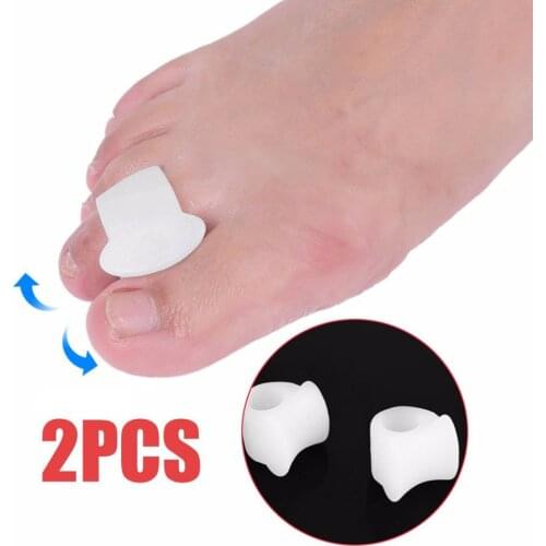 1 Pair Toe Separator Soft Silicon Feet Care Braces Professional Supports Tools Relax Cushion Pain Relief Hallux Valgus Orthosis