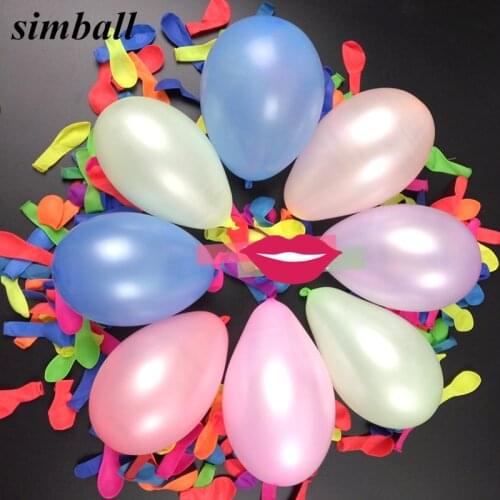 100pcs/lot No3 Small Balloons Water Bombs Fluorescent Inflatable Apple Ballon Water Balloons Toys Happy Birthday Party Supplies