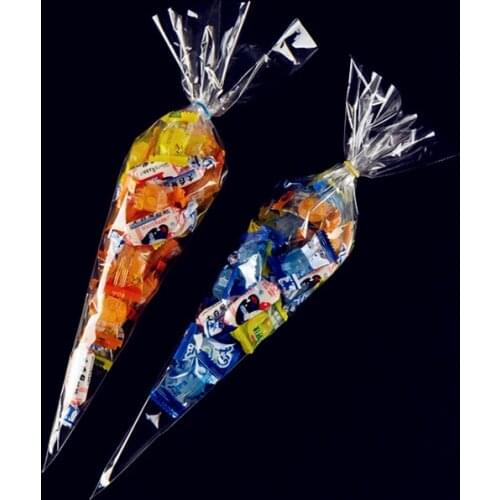 100PCS Clear Cellophane Packing Bag Candy Bags Gift Bags Environmentally Friendly Chocolate Sweet Popcorn Plastic flower Bag