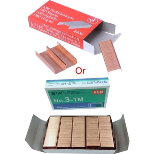 1000Pcs/Box 12mm 12# 24/6 Creative Metal Staples Office School Binding Supplies P82A