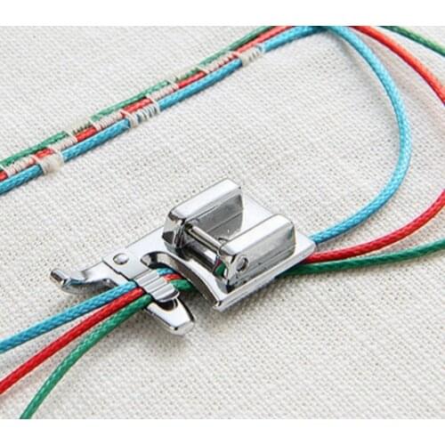 3 WAY CORDING FOOT DOMESTIC SEWING MACHINE PARTS PRESSER FOOT #7309 / CORDING FOOT 5011-13