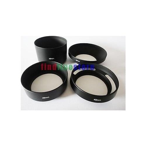 4 in1 37 40.5 43 46 49 52 55 58 62 67 72 77mm standard telephoto wide angle vented curved metal lens hood For DSLR Lens filter