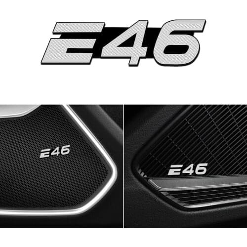 4pcs 3D aluminum speaker stereo speaker badge emblem Sticker for BMW E46 2015 2018 2019 accessories car styling