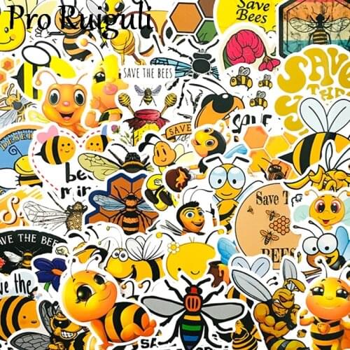 50pcs Cartoon Bees Stickers paster characters anime movie funny decals scrapbooking diy phone laptop waterproof decorations