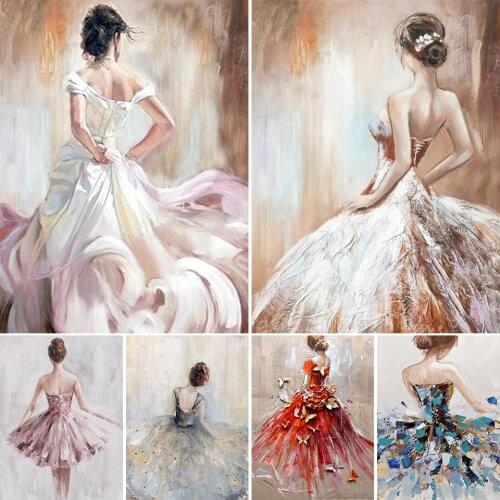 5D Diamond Painting Ballet Woman Cross Stitch Kit Full Drill Square Embroidery Mosaic Crystal Art Picture Home Decoration Gift