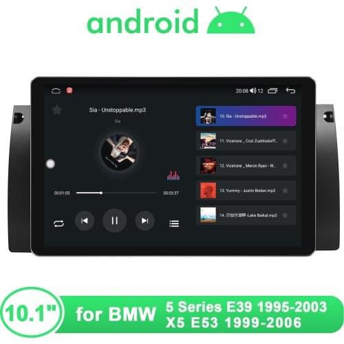 10"Android 10 Car Radio Stereo Head Unit 1280*800 For BMW 5 Series E39 1995 2003 For BMW X5 E53 1999 2006 With Utrathin Screen