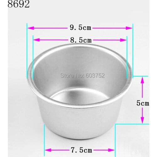 BAKEST 50pcs per lot Round Aluminum Alloy Cake Baking Mold Pudding DIY Bakeware Muffin Pans