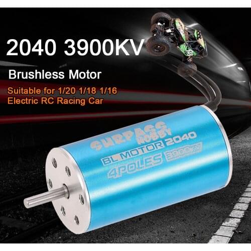 SURPASS HOBBY 2040 3900KV Brushless Motor for 1/20 1/18 1/16 Electric RC Racing Car
