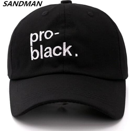 SANDMAN Brand Letter pro-black Snapback Cap Cotton Baseball Cap For Men Women Adjustable Hip Hop Dad Hat Bone Garros