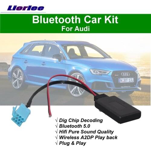 Bluetooth Car Kit For Audi A3/A3L/A4L/A6L/Q2L BT Music 8Pins Interface Wireless A2DP Adapter Cable Electronic Accessories