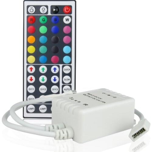 BSOD 12V 44 Keys IR Remote Controller for RGB SMD 3528 5050 LED Strip Light String Lights /6A for 5Meters